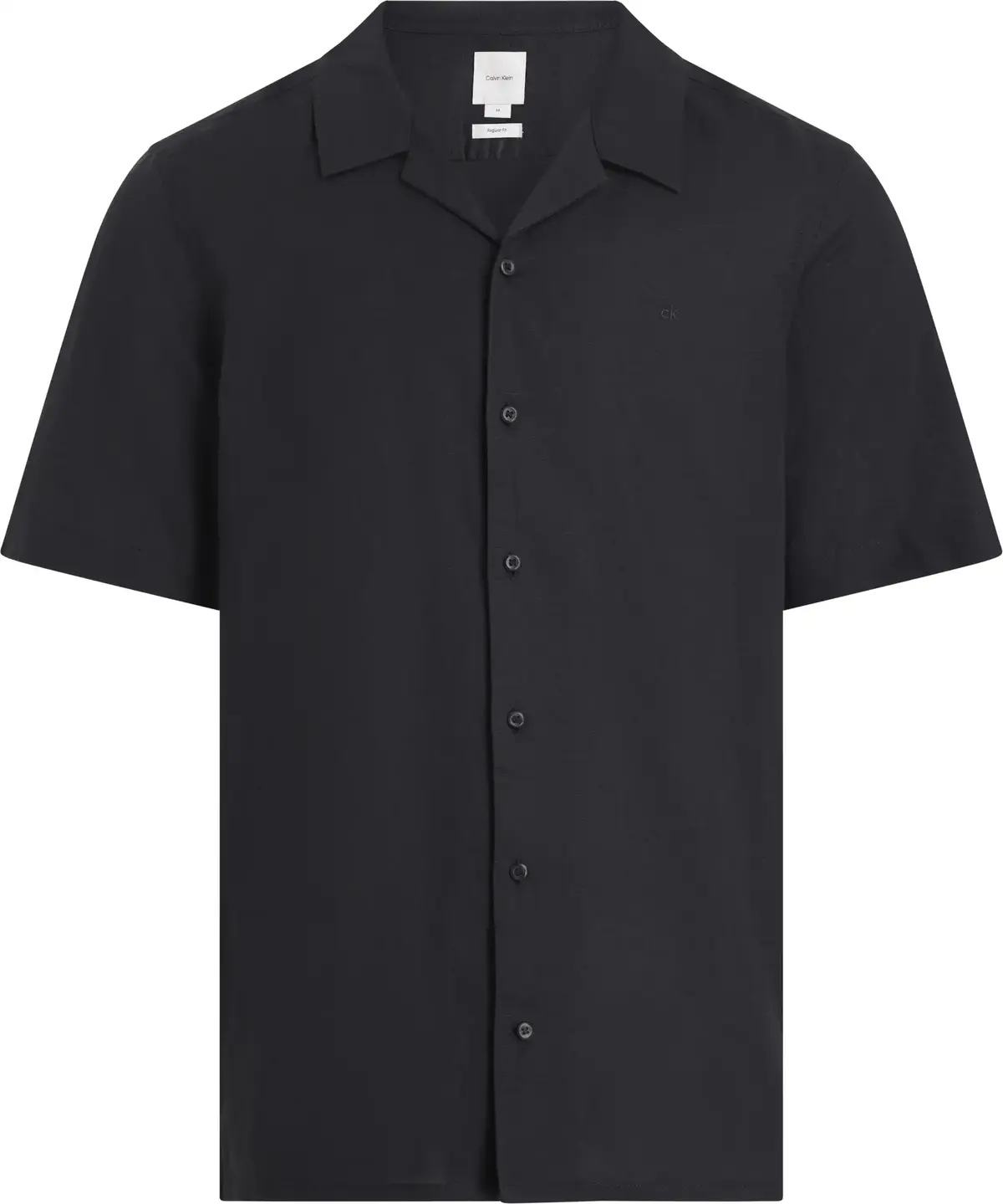 Calvin Klein LINEN COTTON CUBAN S, BEH Siyah Erkek Gömlek