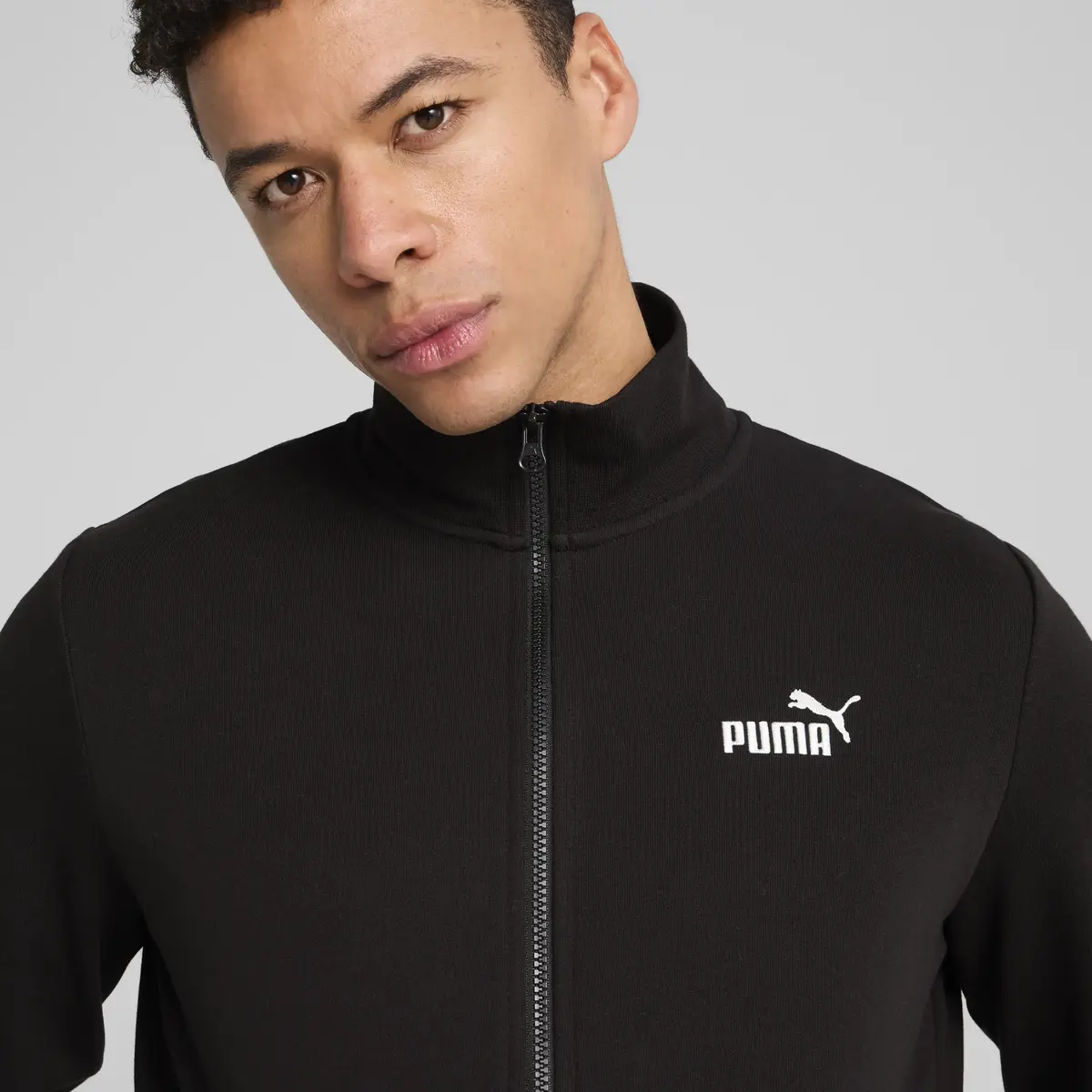 Puma ESS No. 1 Logo Track Jacket Siyah Erkek Fermuarlı Üst