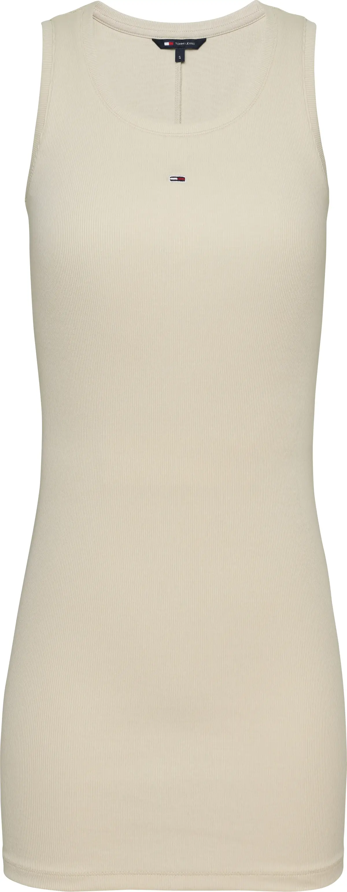 Tommy Hilfiger TJW ESSENTIAL RIB BO, ACG Krem Kadın Elbise-Etek