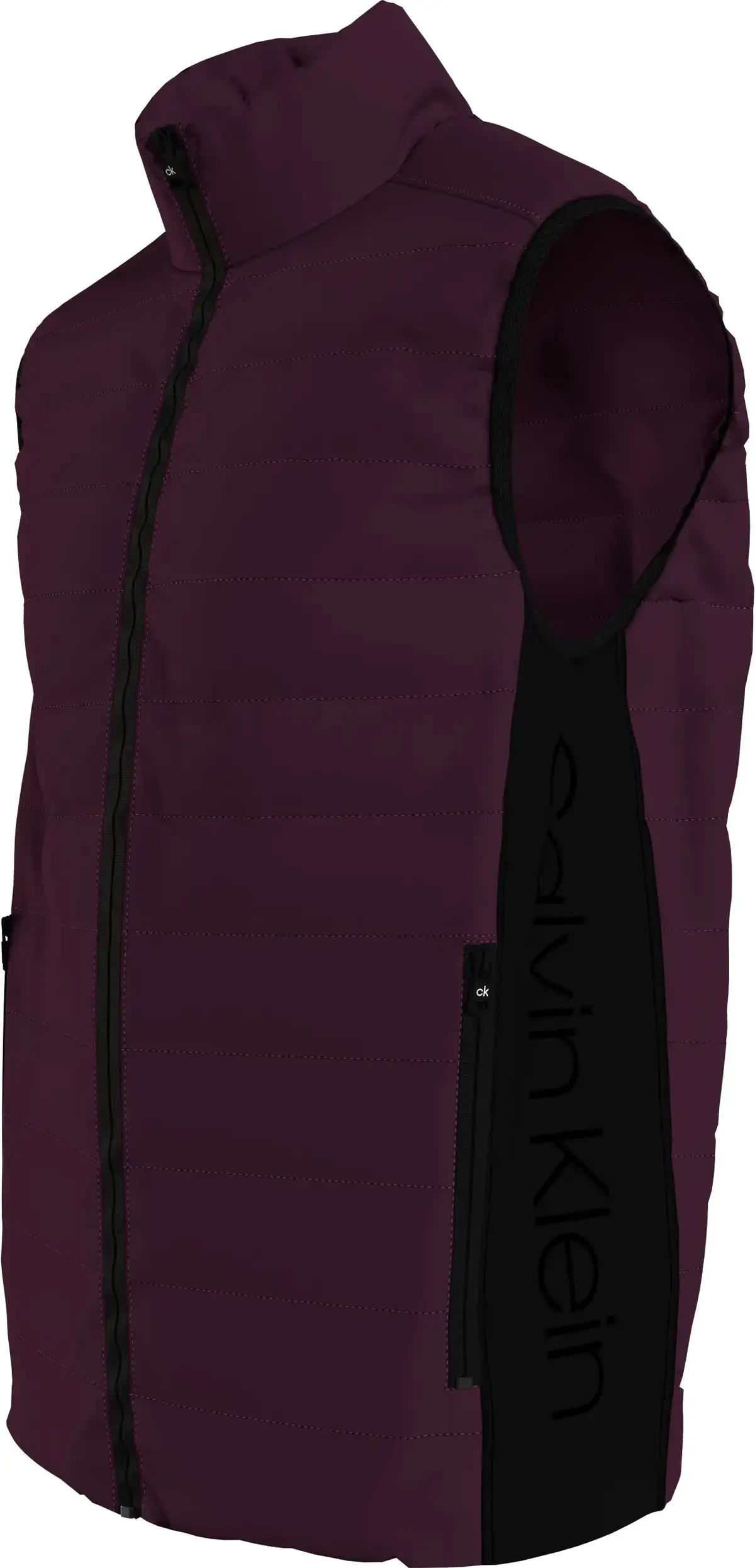 Calvin Klein RECYCLED SIDE LOGO V Erkek Bordo Yelek