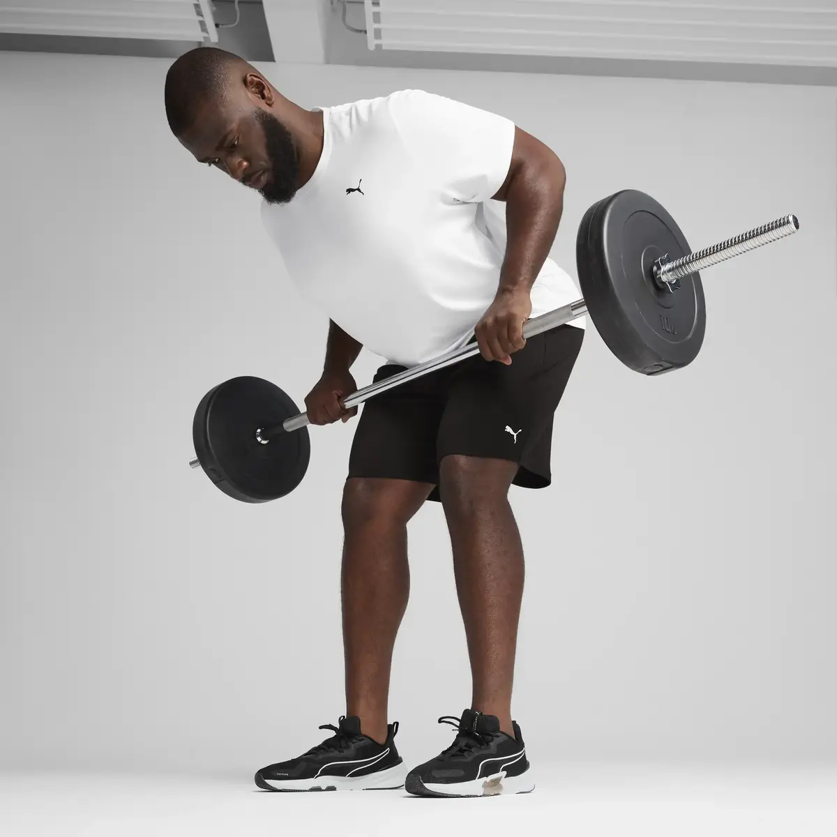 Puma M TAD ESS SOLID CAT TEE LC Beyaz Erkek T-Shirt