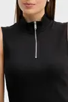 Calvin Klein A- WOVEN LABEL SL QZ TOP Siyah Kadın Tişört Calvin Klein A- WOVEN LABEL SL QZ TOP Siyah Kadın Tişört