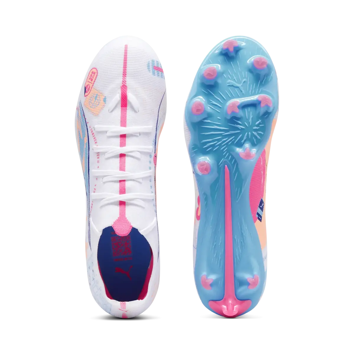 Puma ULTRA 5 MATCH VOL. UP FG/AG Beyaz Unisex Krampon