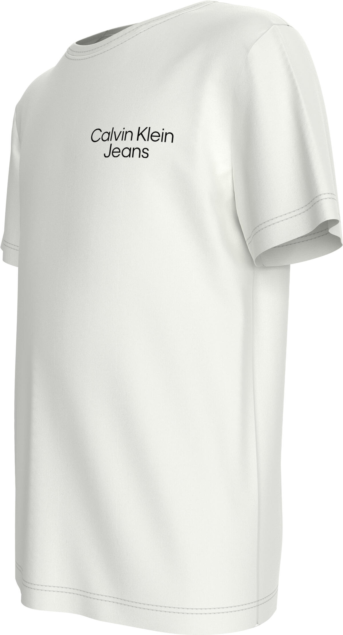 Calvin Klein CKJ STACK LOGO T-SHI Erkek Beyaz T-Shirt