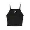 PUMA WARDROBE ESS Ribbed Tank Top Siyah Kadın Crop