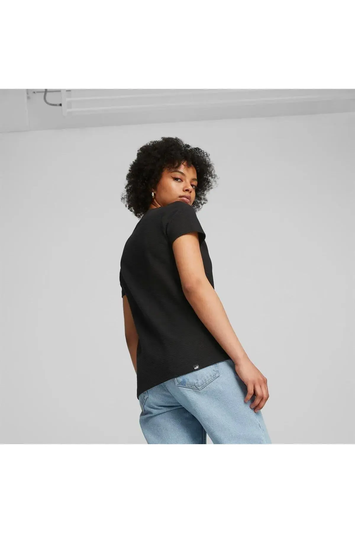 Puma HER Structured Tee Siyah Kadın T-Shirt