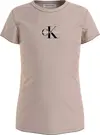 Calvin Klein MICRO MONOGRAM TOP Kadın Kahverengi T-Shirt