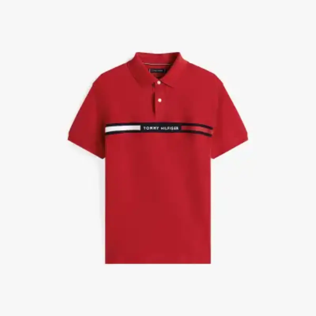Tommy Hilfiger HILFIGER CHEST INSER, XLD Kırmızı Erkek T-Shirt & Polo