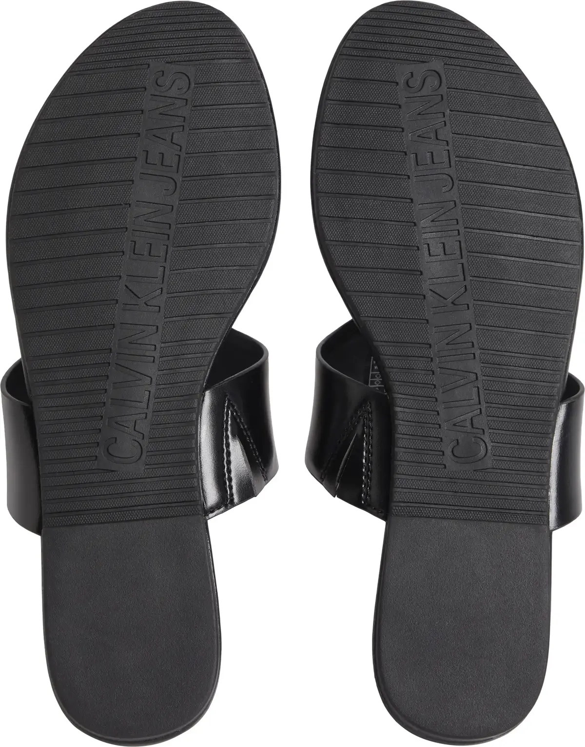 Calvin Klein FLAT SANDAL TOEPOST, 0GJ Siyah Kadın Terlik