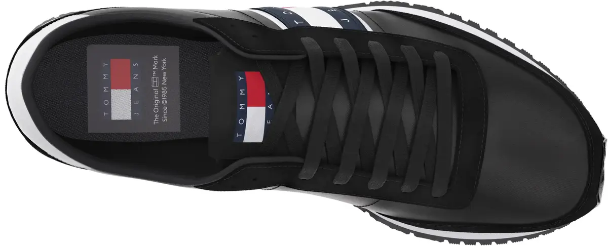 Tommy Hilfiger (NEW) TJM RUNNER CAS, BDS Siyah Erkek Spor Ayakkabı & Sneaker