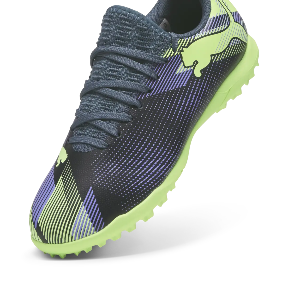 Puma FUTURE 7 PLAY TT Jr Gri-Yeşil Çocuk Halı Saha Ayakkabısı