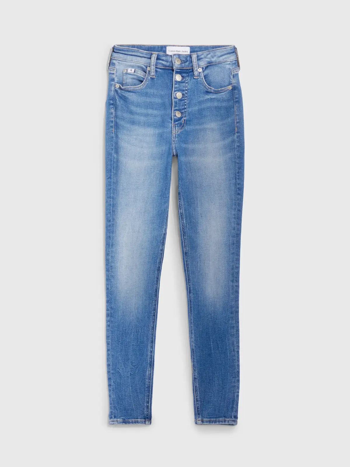 Calvin Klein HIGH RISE SUPER SKIN Kadın Mavi Kot Pantolon