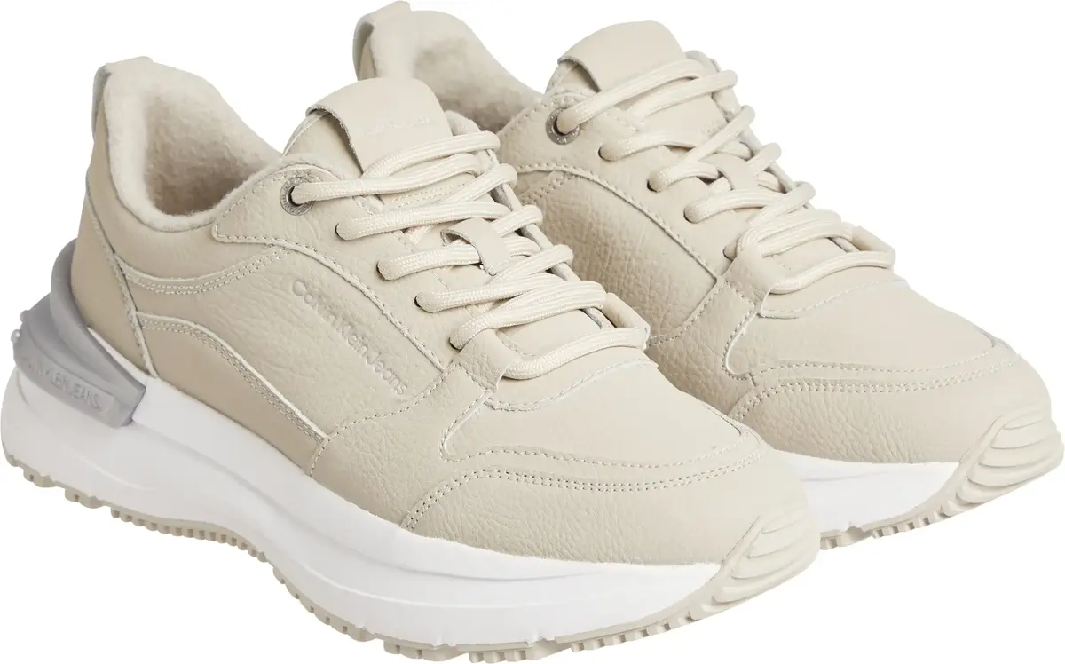 Calvin Klein CHUNKY RUNNER LACEUP Kadın Krem Günlük Spor Ayakkabı