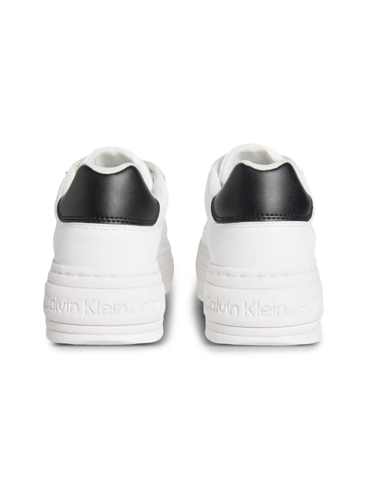 Calvin Klein BOLD FLATF LOW LACE, 01W Beyaz Kadın Spor Ayakkabı & Sneaker