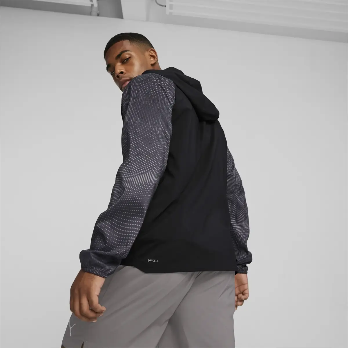 Puma RUN FAV AOP WOVEN JACKET M Siyah Erkek Ceket
