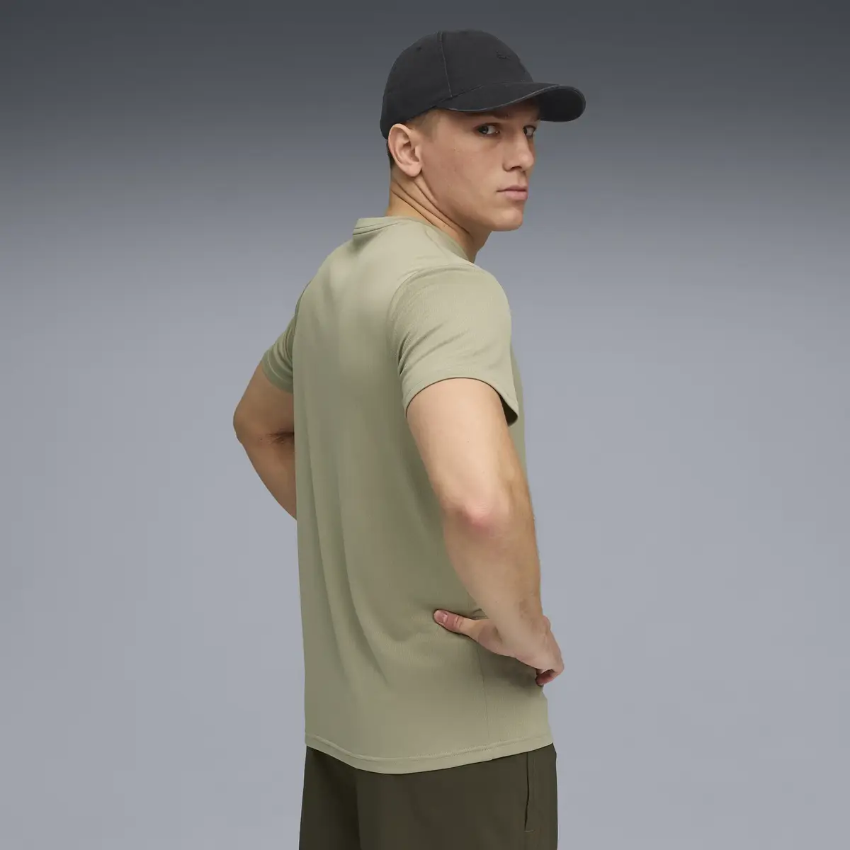 Puma M TAD Ess Poly Texture Tee Haki Erkek T-Shirt