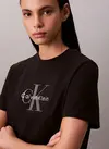 Calvin Klein HERO SS CLASSIC MONOLOGO CNECK T Siyah Kadın Tişört