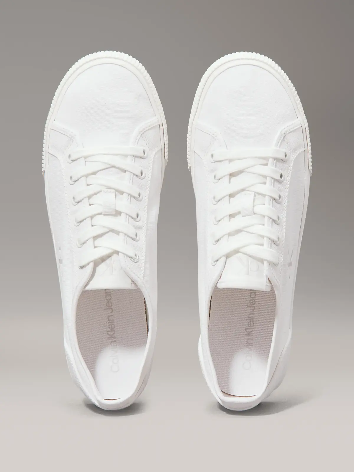 Calvin Klein ESS VULC LOW MG CANV, 0K4 Beyaz Erkek Spor Ayakkabı & Sneaker