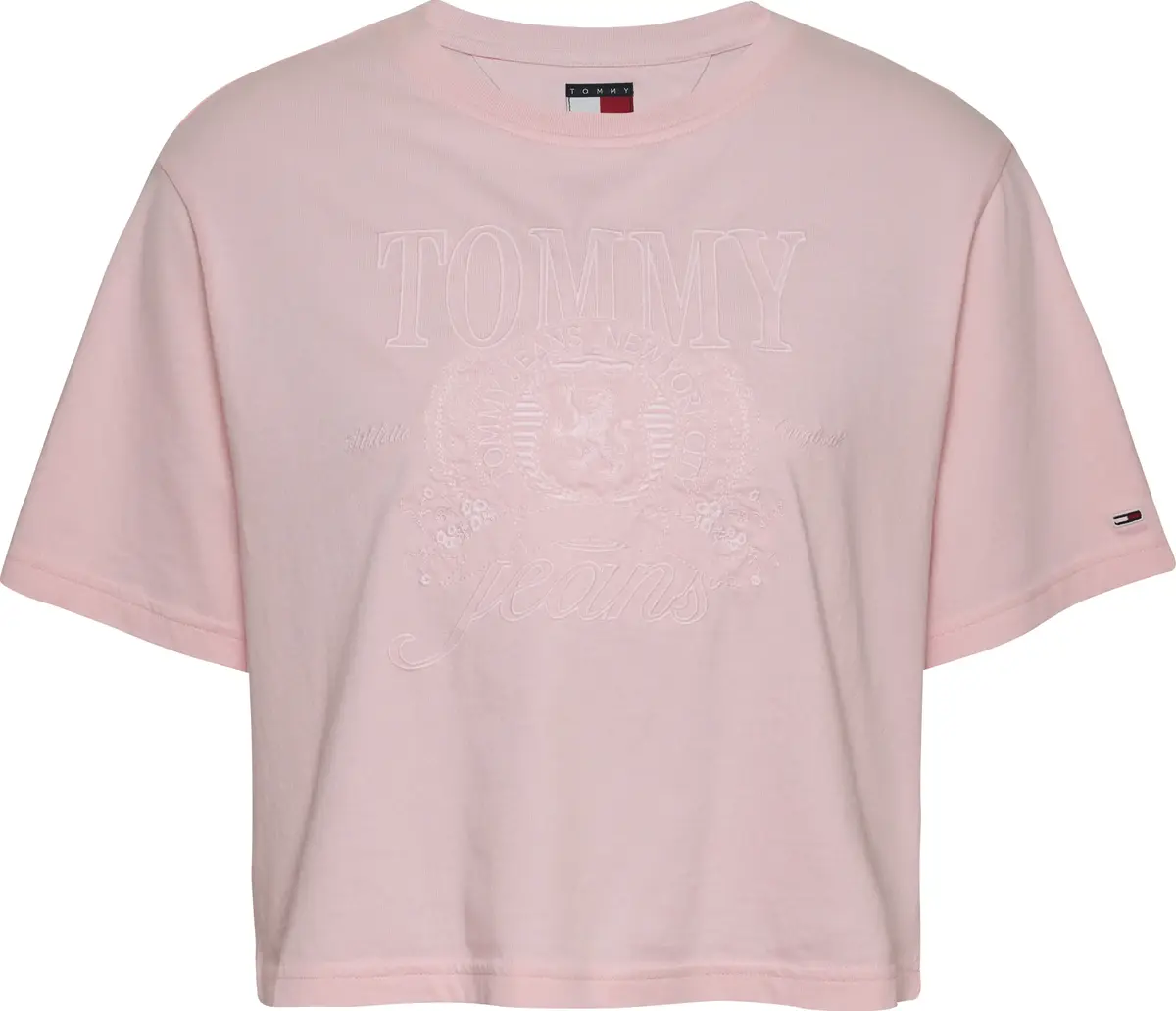 Tommy Hilfiger TJW RLX SH TONAL CRE, TH3 Pembe Kadın T-Shirt & Polo