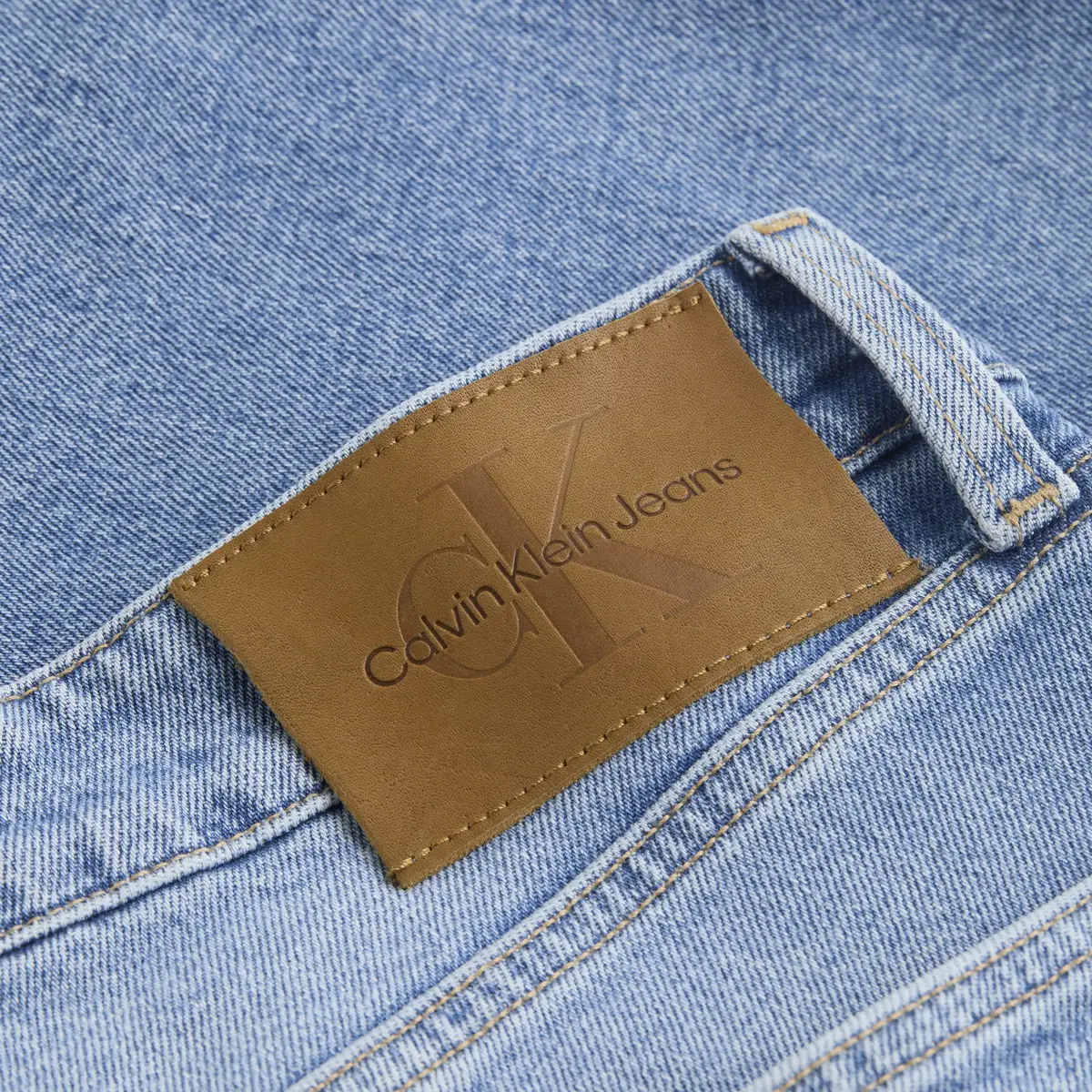 Calvin Klein SLIM STRAIGHT Erkek Mavi Kot Pantolon