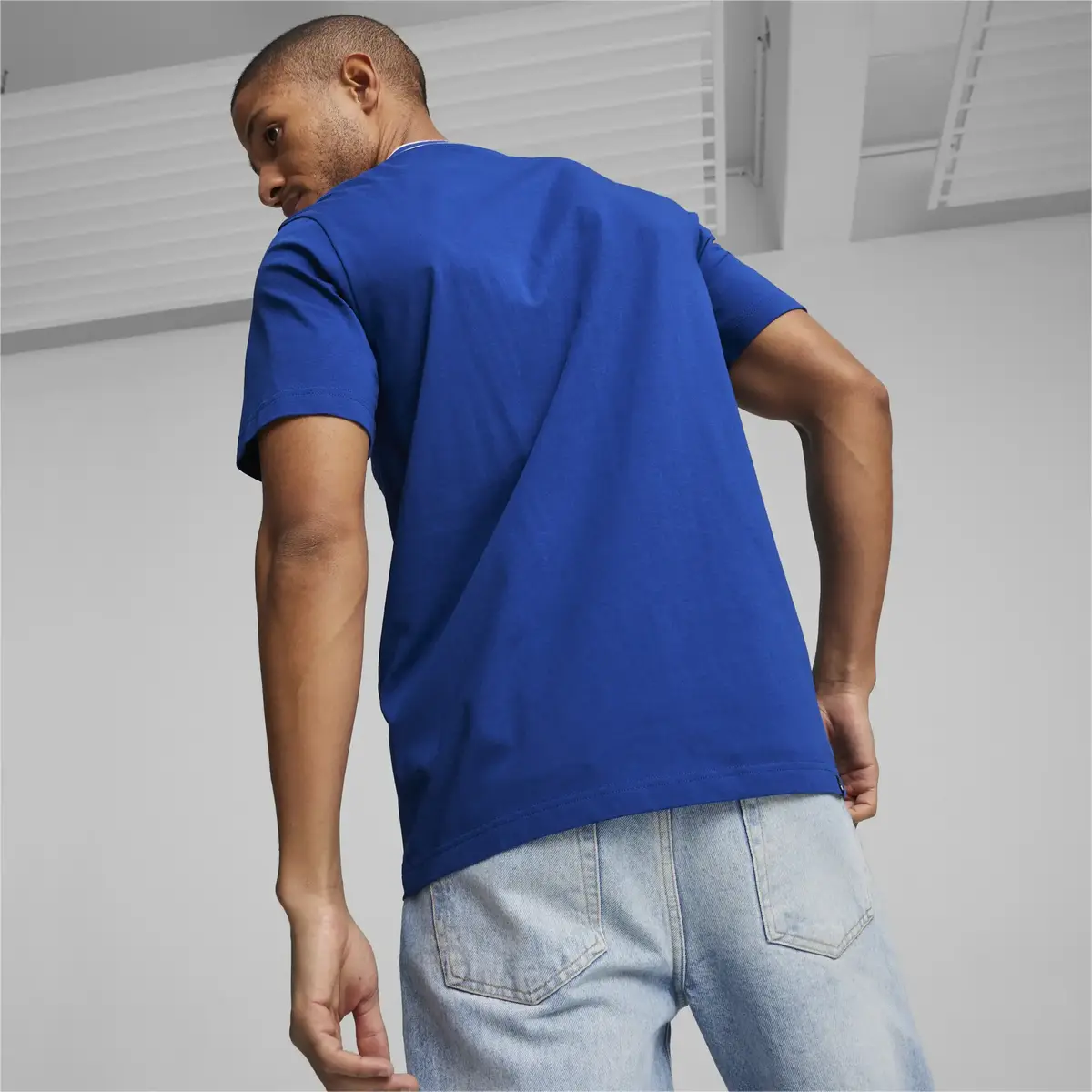 Puma SQUAD Big Graphic Tee Mavi Erkek T-Shirt