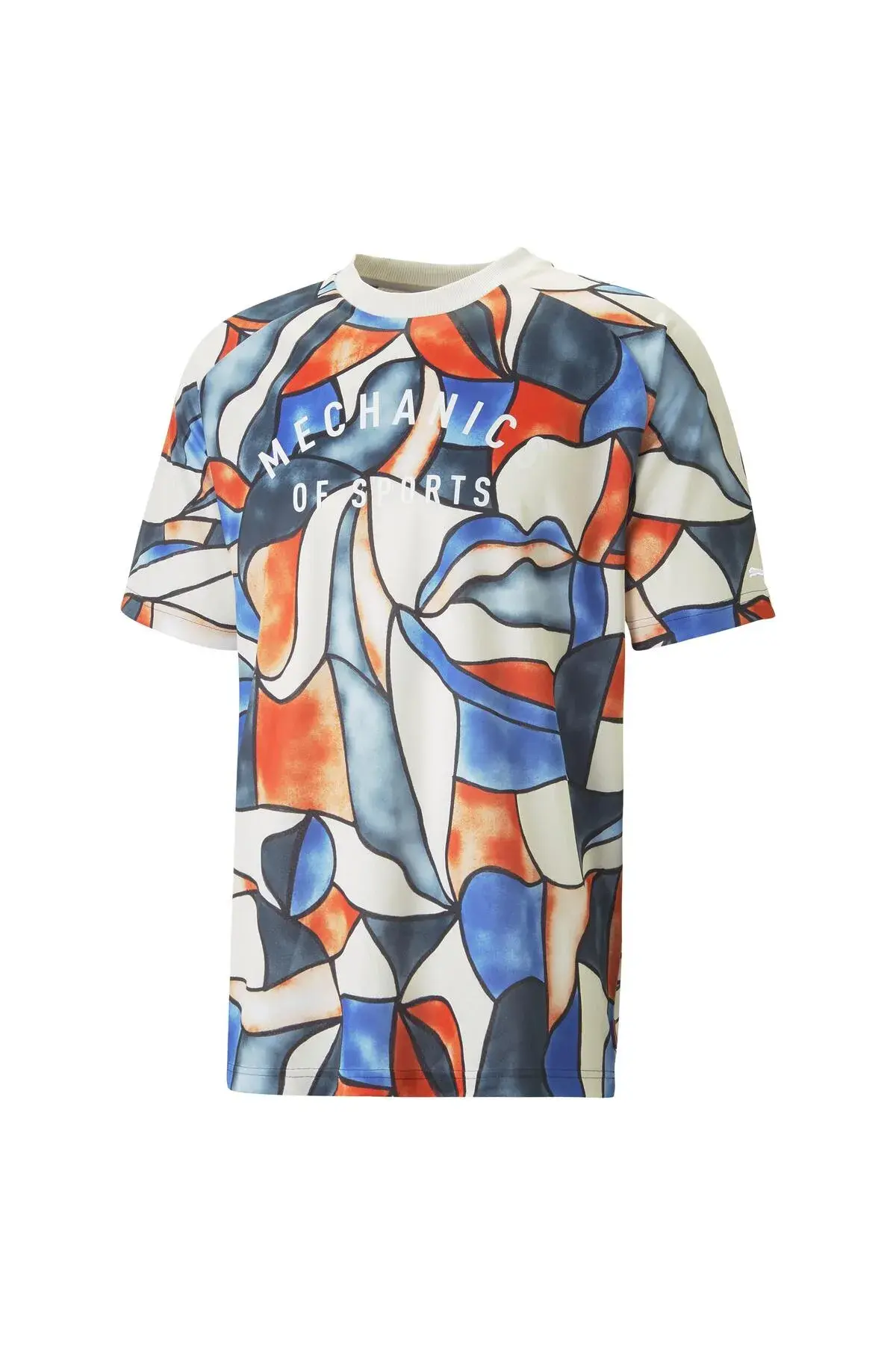 Puma Track Meet AOP Active Tee Desenli Erkek T-Shirt