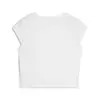 PUMA WARDROBE ESS Ribbed Baby Tee Beyaz Kadın Crop