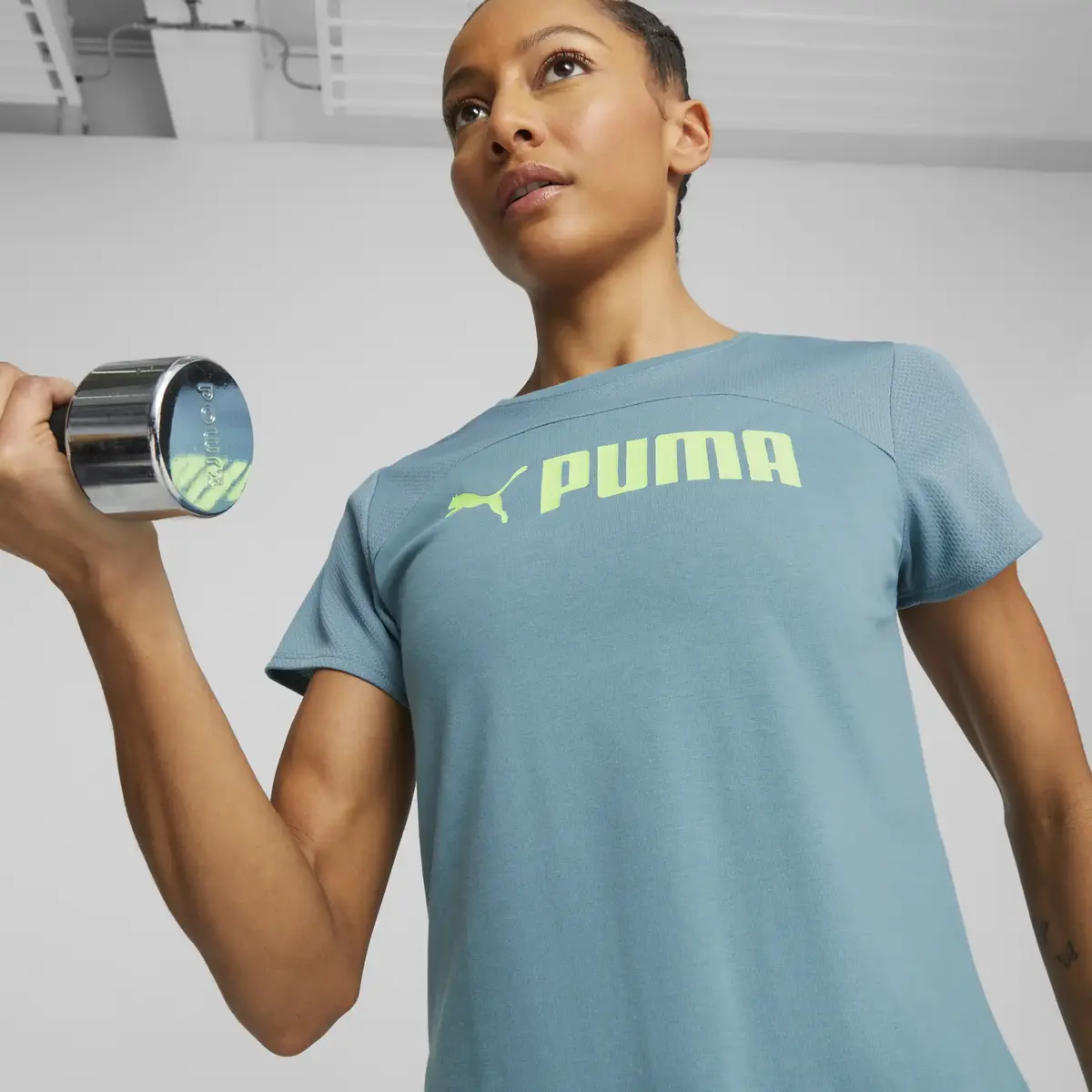 Puma PUMA FIT ULTRABREATHE TEE Yeşil Kadın T-Shirt