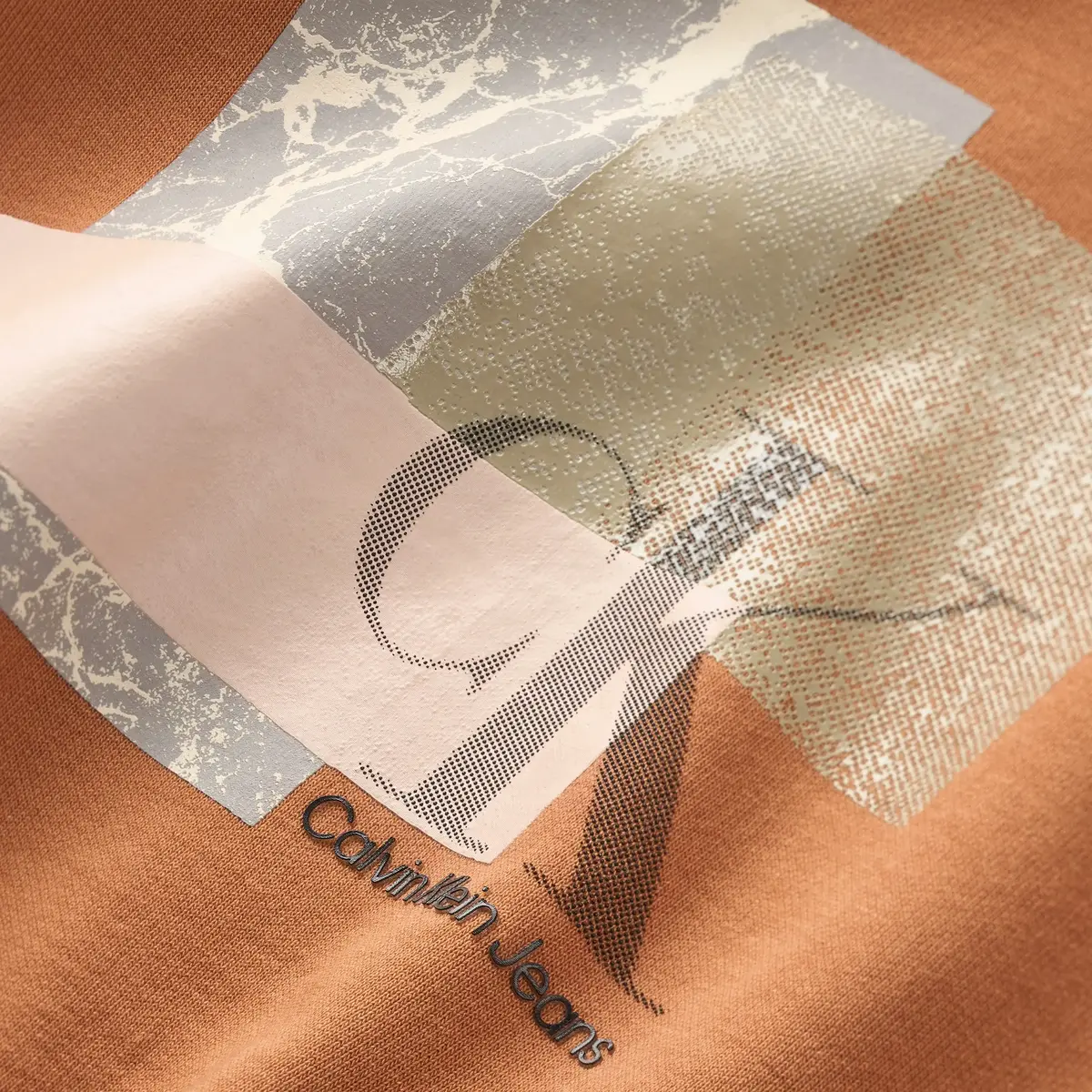 Calvin Klein LAYERED MONOGRAM HOO Kadın Turuncu Hoodie