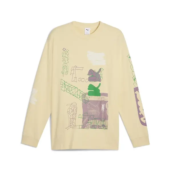 PUMA x MARTÍ SAWE Longsleeve Krem Erkek Sweatshirt