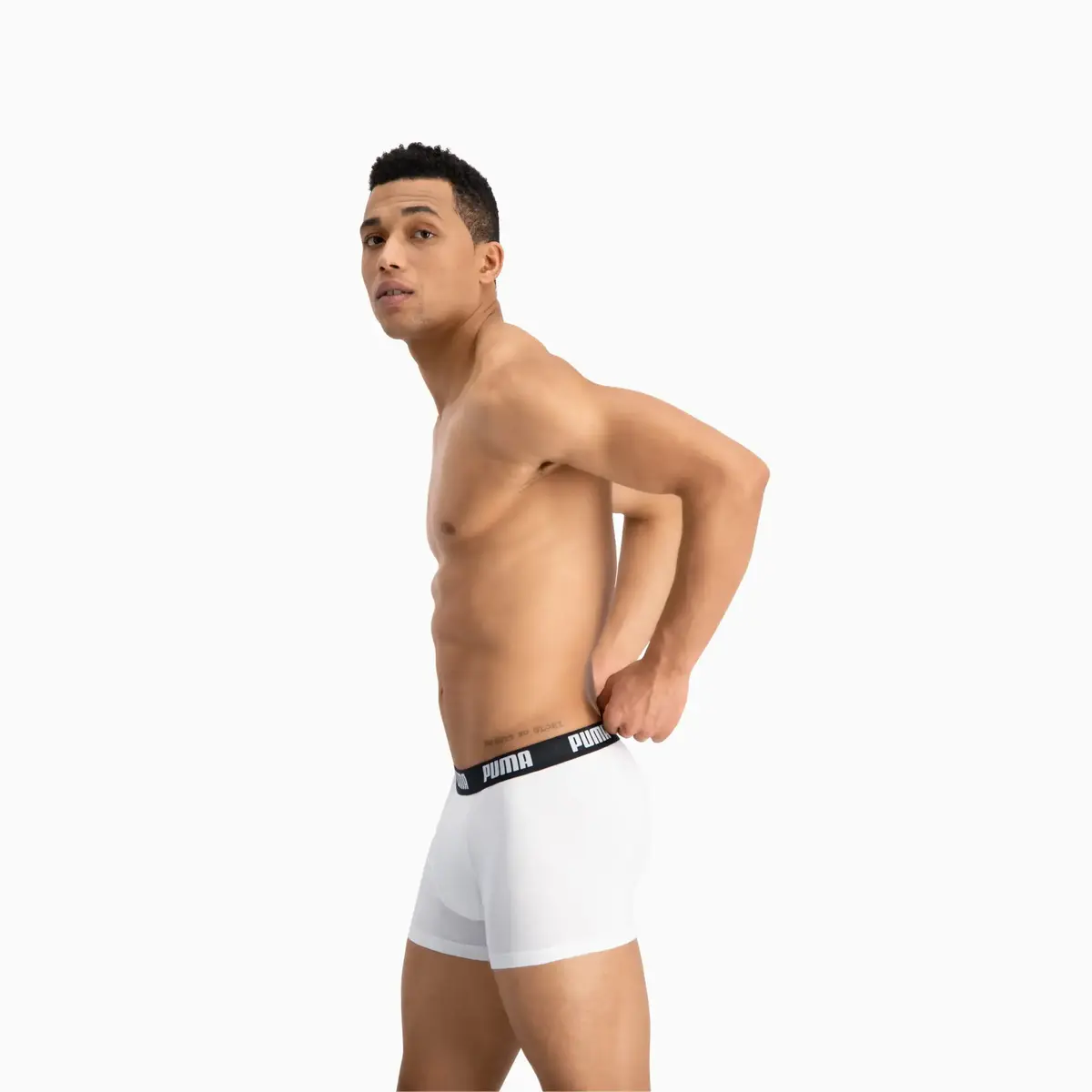 Puma PUMA BASIC BOXER 2P white / black Beyaz/Siyah Erkek 2'li Boxer