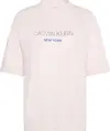 Calvin Klein SS RELAXED SEQUIN LOGO TEE Kadın Pembe T-Shirt