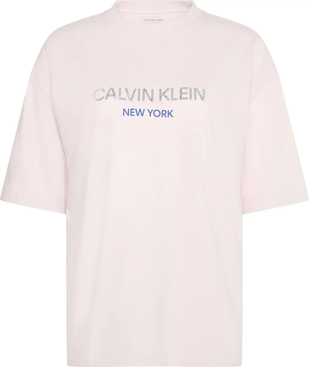 Calvin Klein SS RELAXED SEQUIN LOGO TEE Kadın Pembe T-Shirt