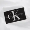Calvin Klein BADGE TURN UP SLEEVE Erkek Beyaz T-Shirt