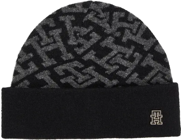 Tommy Hilfiger MONOGRAM ALL OVER BE Kadın Siyah Bere