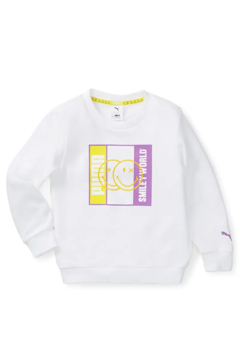 Puma X Sw Crew Tr Beyaz Erkek Çocuk Sweatshirt