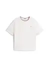 Tommy Hilfiger RWB PIQUE C-NK SS TE, YBL Beyaz Kadın T-Shirt