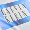 Calvin Klein OMBRE TEXT BOX TEE, YAF Beyaz Erkek T-Shirt & Polo