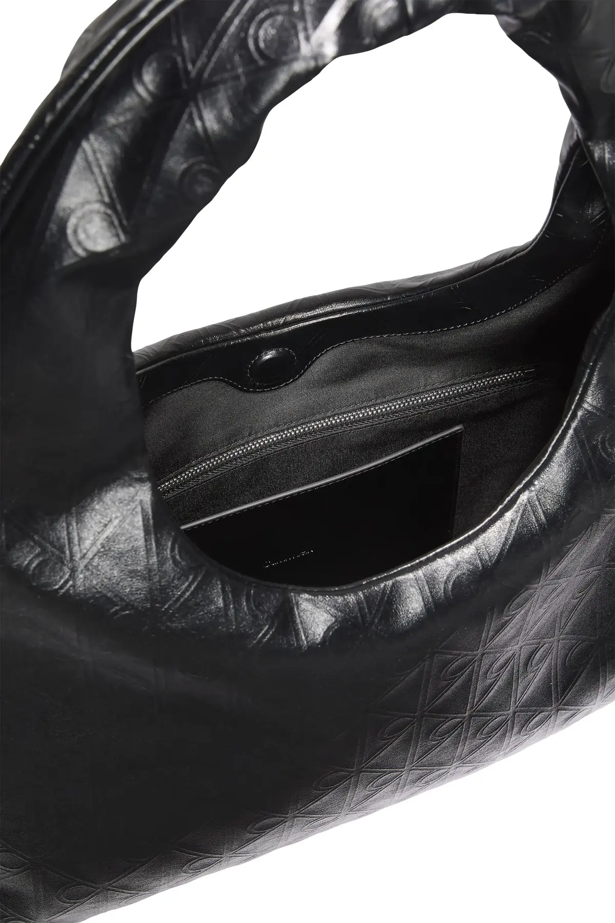 Calvin Klein EMBLEM AOP PUFFER LG SHOULDER BA Kadın Siyah El Çanta