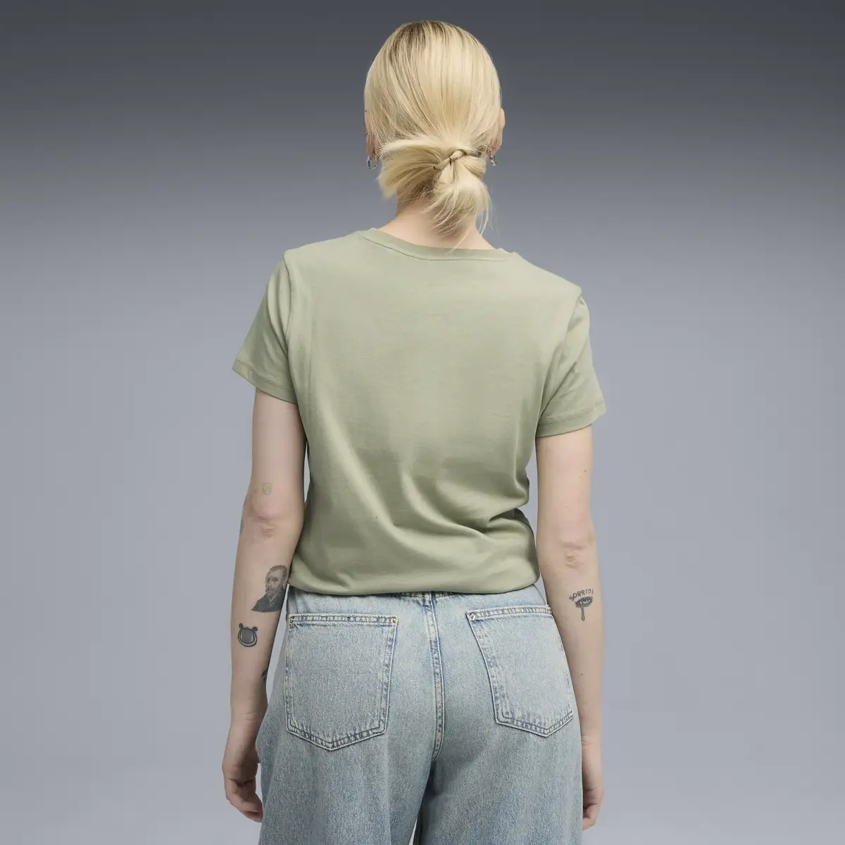 PUMA ESS No. 1 Logo Tee Yeşil Kadın T-shirt