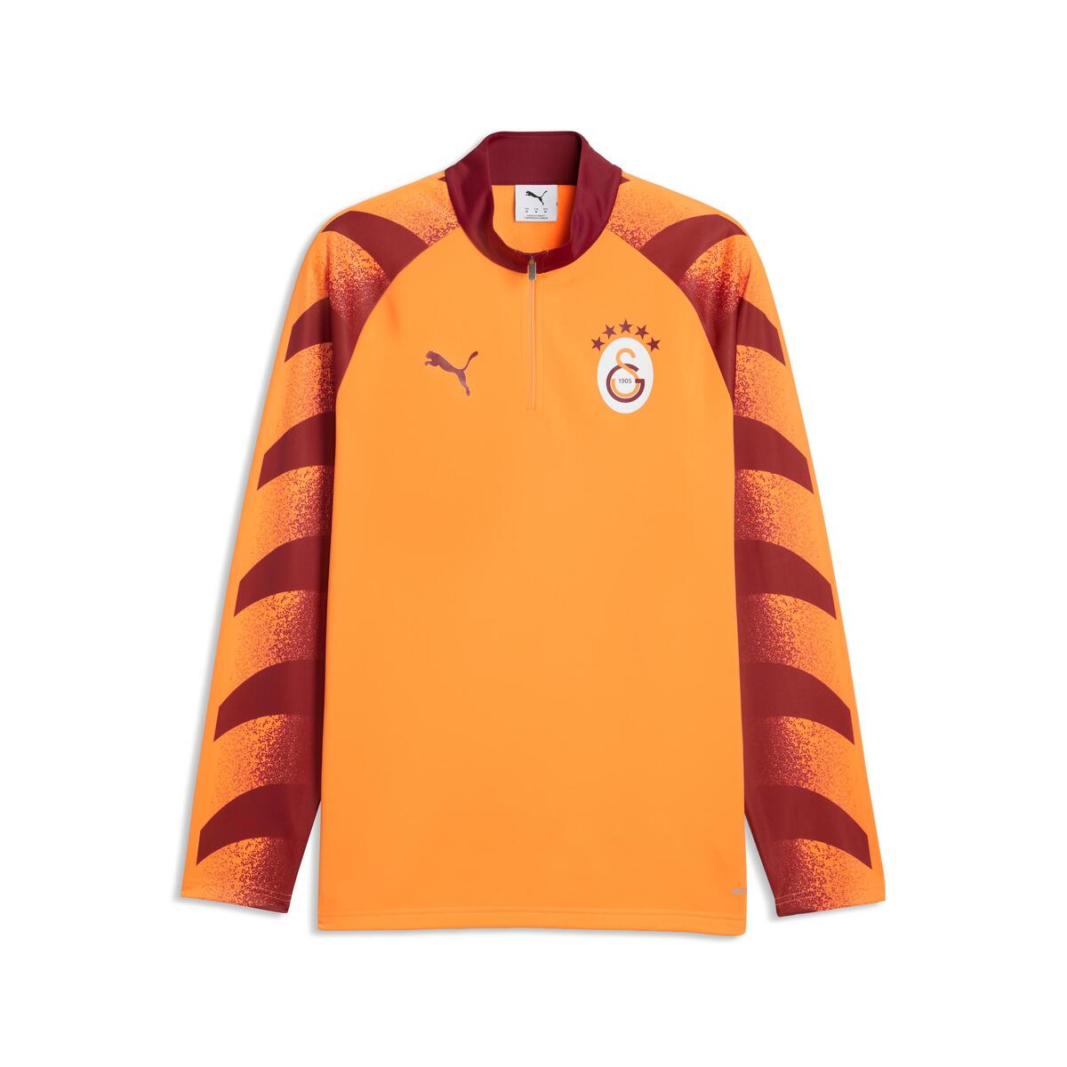 Puma GSK Warm Up 1/4 Zip Top GALATASARAY Erkek Fermuarlı Dar Kesim Üst