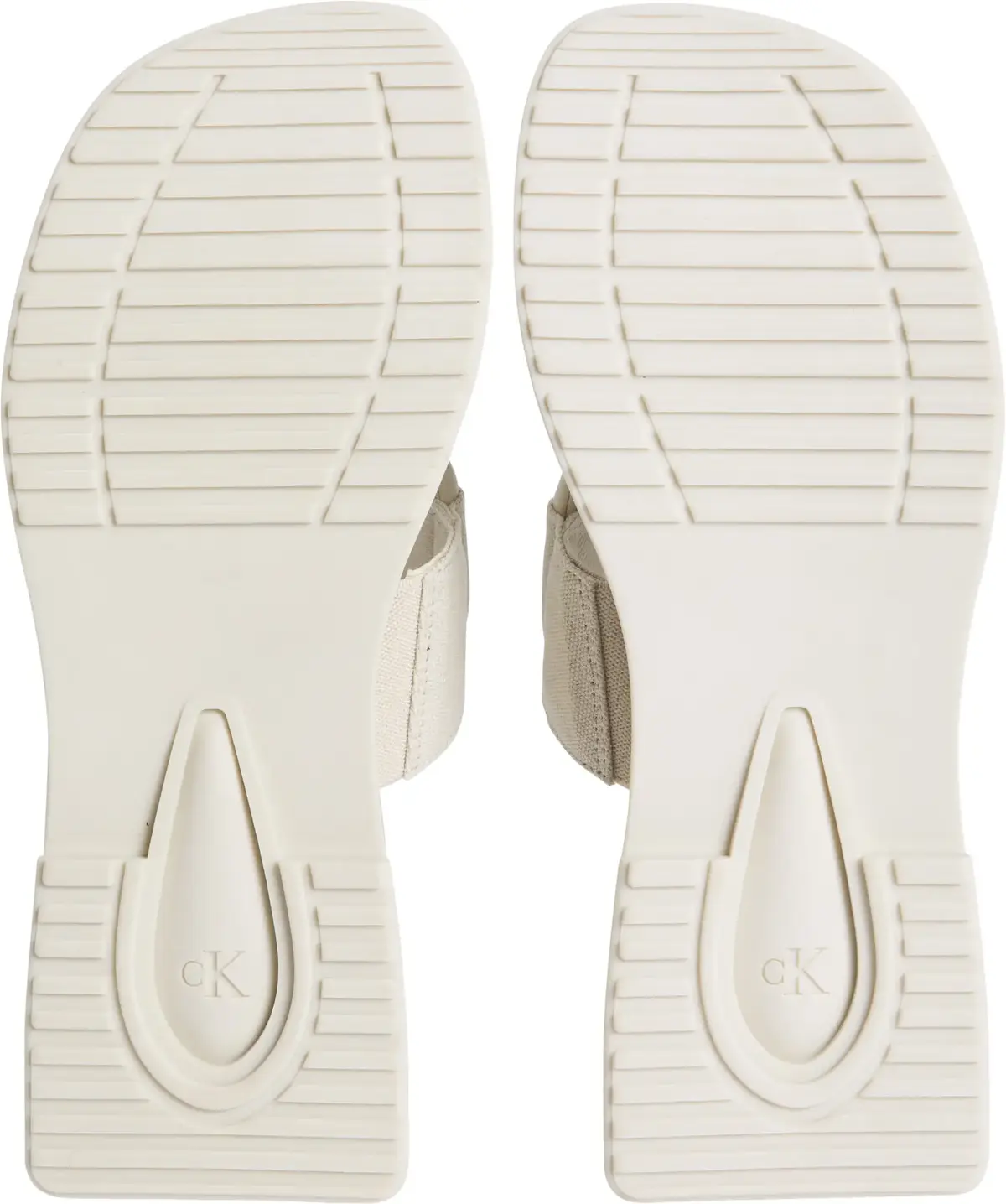Calvin Klein SQ LOW WEDGE SANDAL, AEO Krem Kadın Terlik