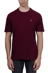 Calvin Klein SS SMOOTH CTTN SOLID CREWNK TEE Bordo Erkek Tişört