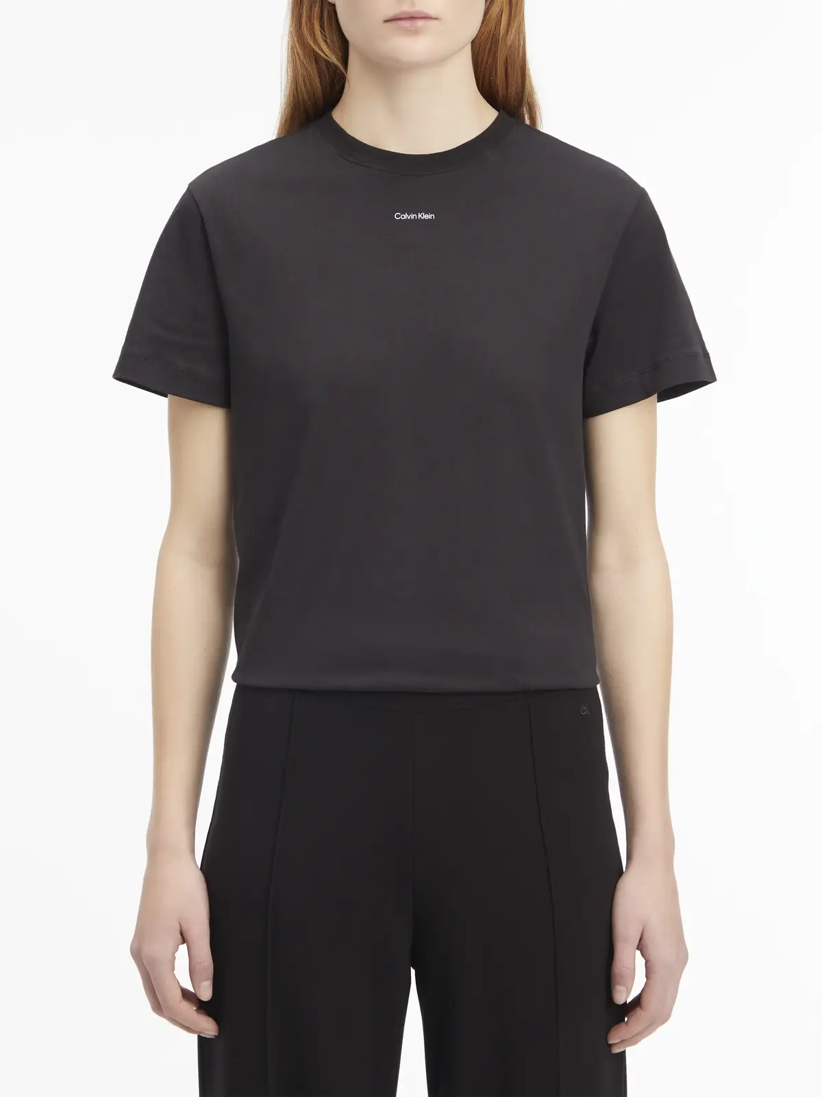 Calvin Klein NANO LOGO REGULAR T-, BEH Siyah Kadın T-Shirt & Polo