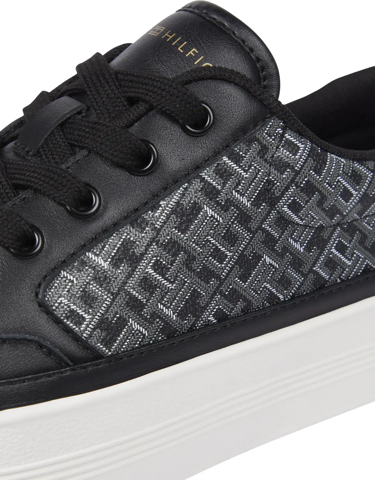 Tommy Hilfiger VULC LEATHER SNEAKER, BDS Siyah Kadın Spor Ayakkabı & Sneaker