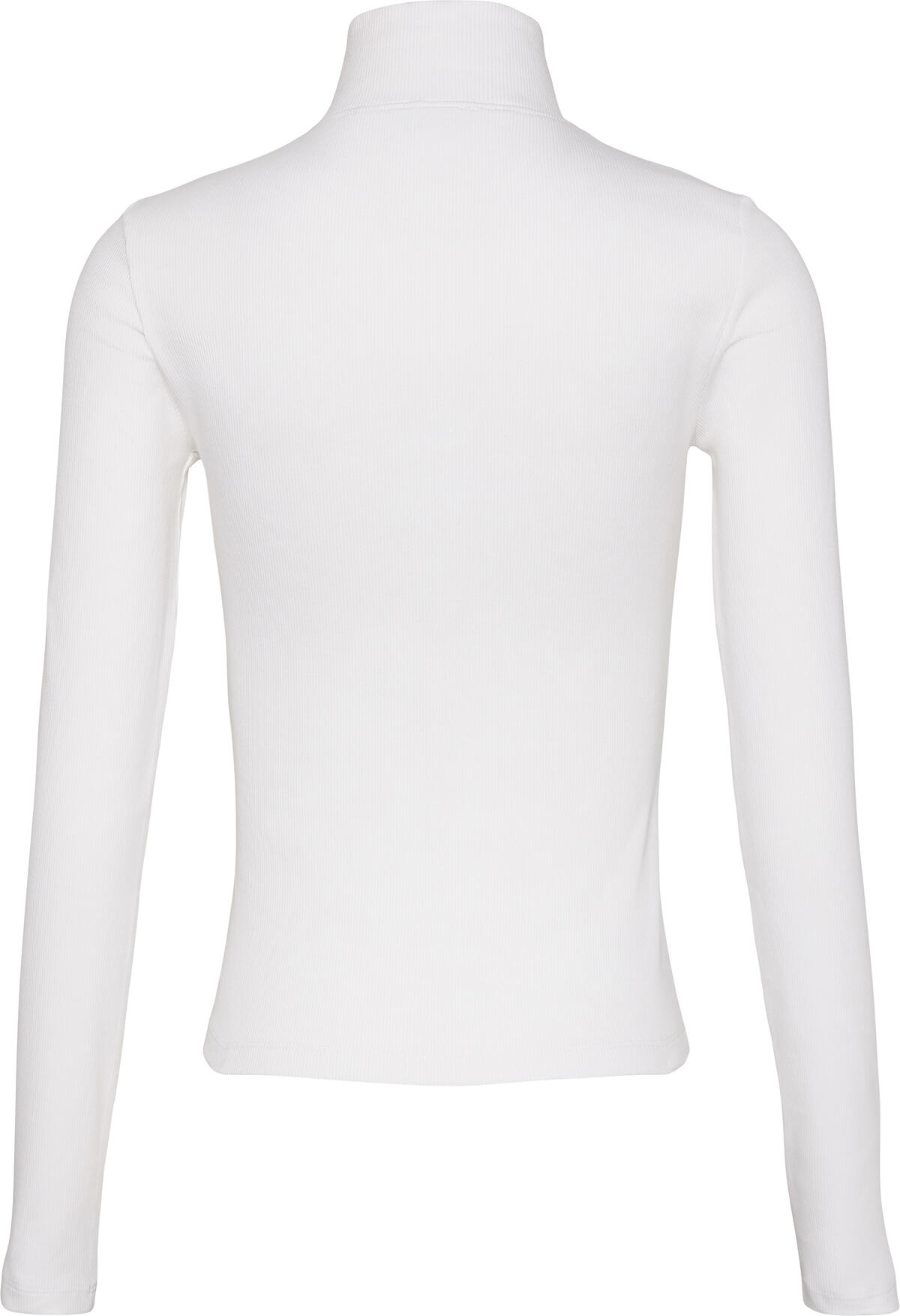 Calvin Klein LS WOVEN LABEL TURTLENECK Beyaz Kadın Gömlek