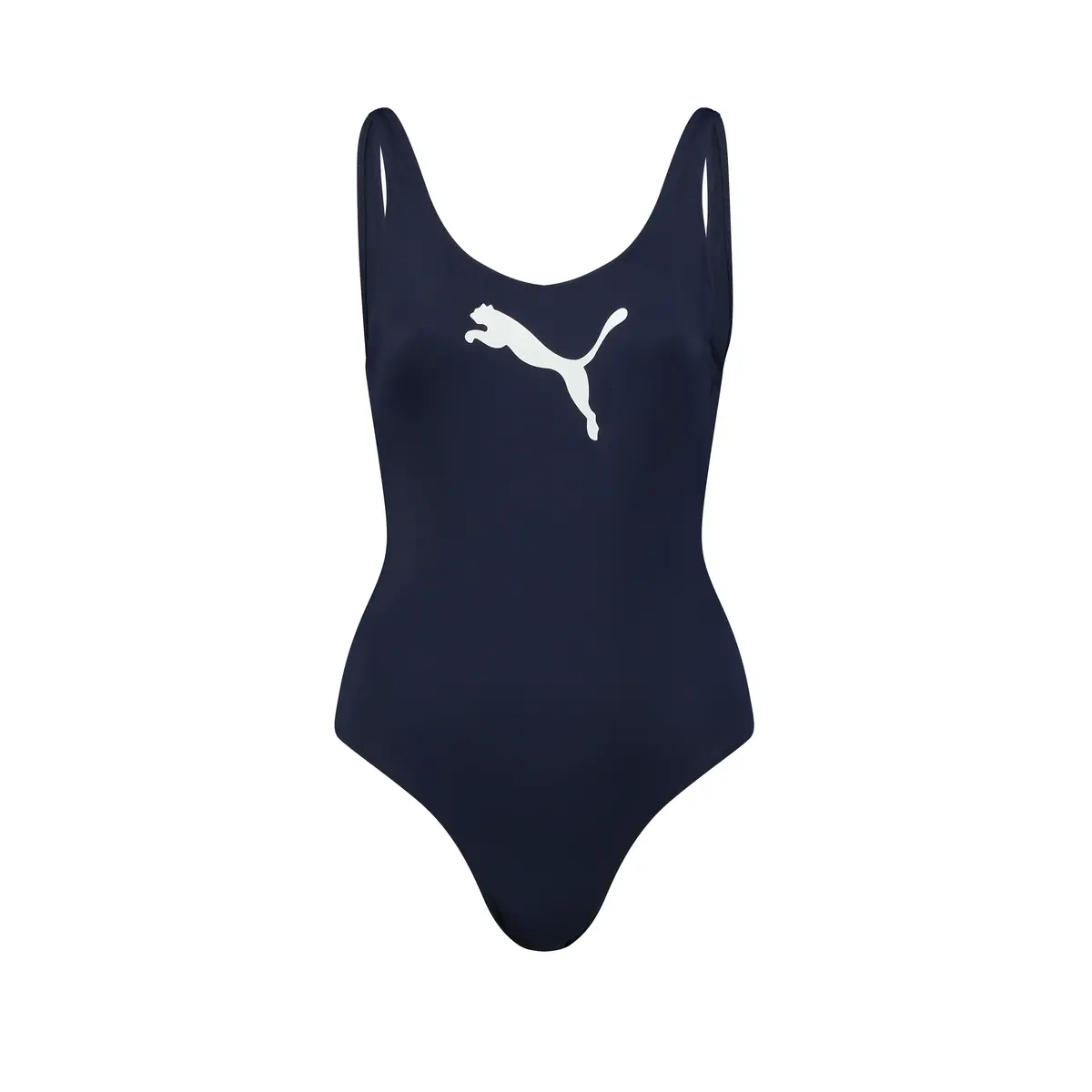 Puma SWIM WOMEN SWIMSUIT 1P navy Siyah Kadın Mayo