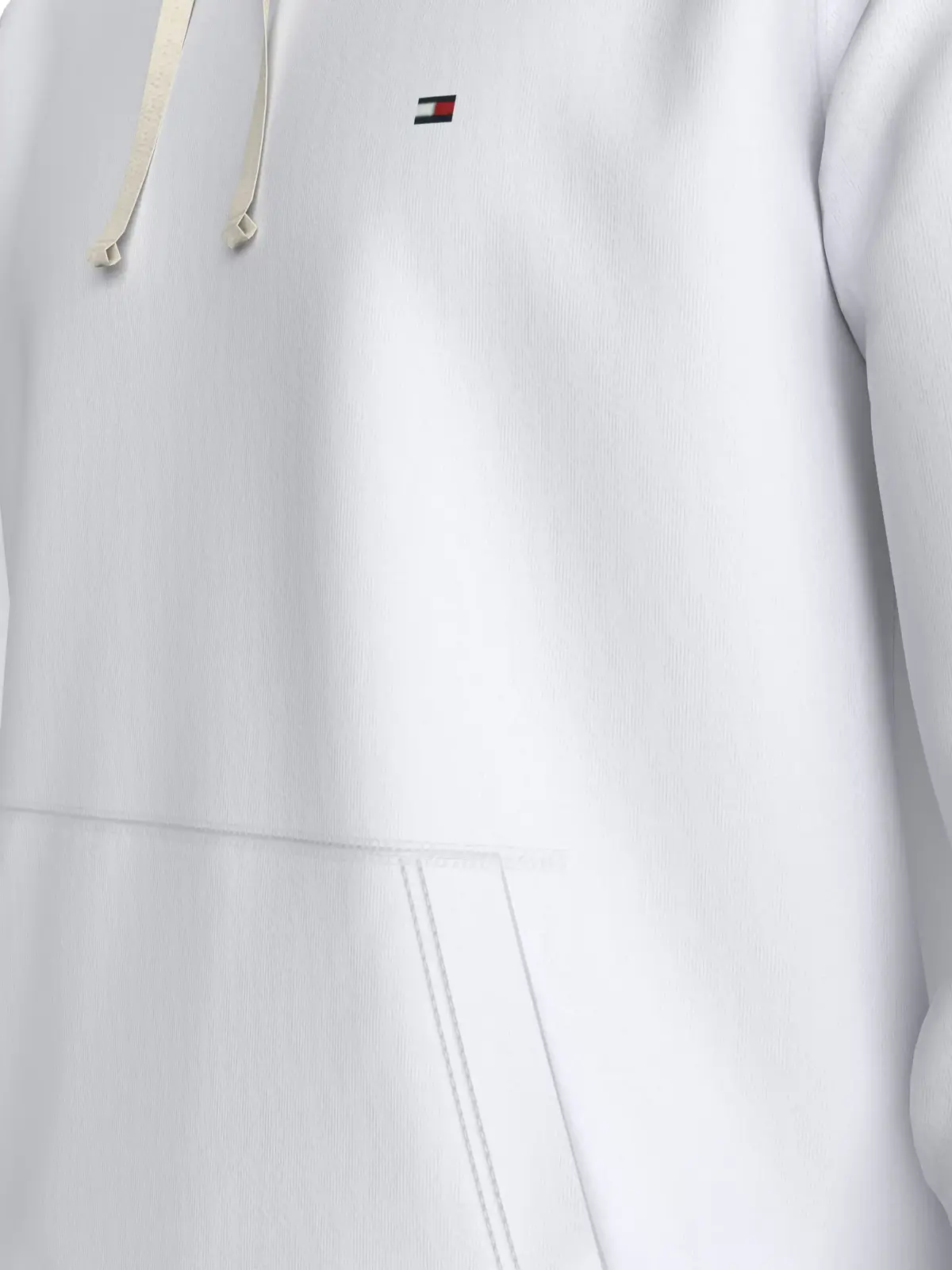 Tommy Hilfiger ESSENTIAL FLEECE HOO Erkek Beyaz Sweatshirt