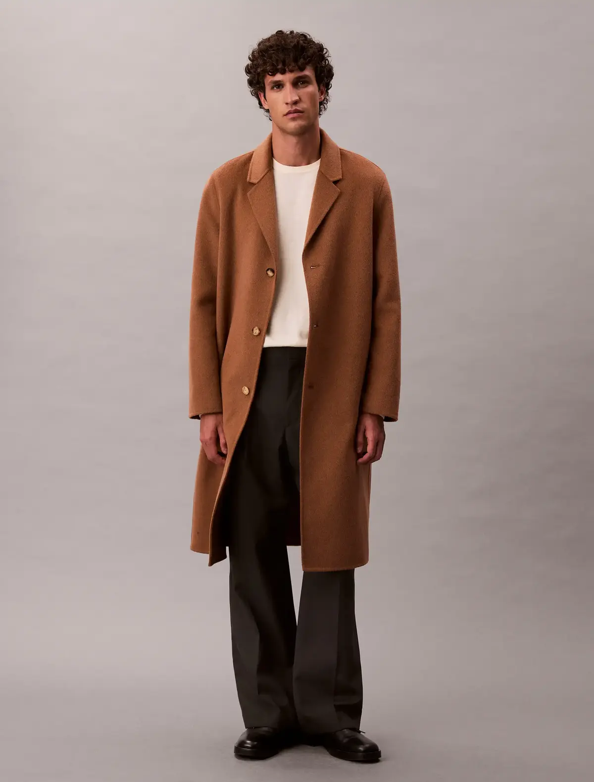 Calvin Klein LS 100% MERINO CREW, YAC Erkek Beyaz Kazak