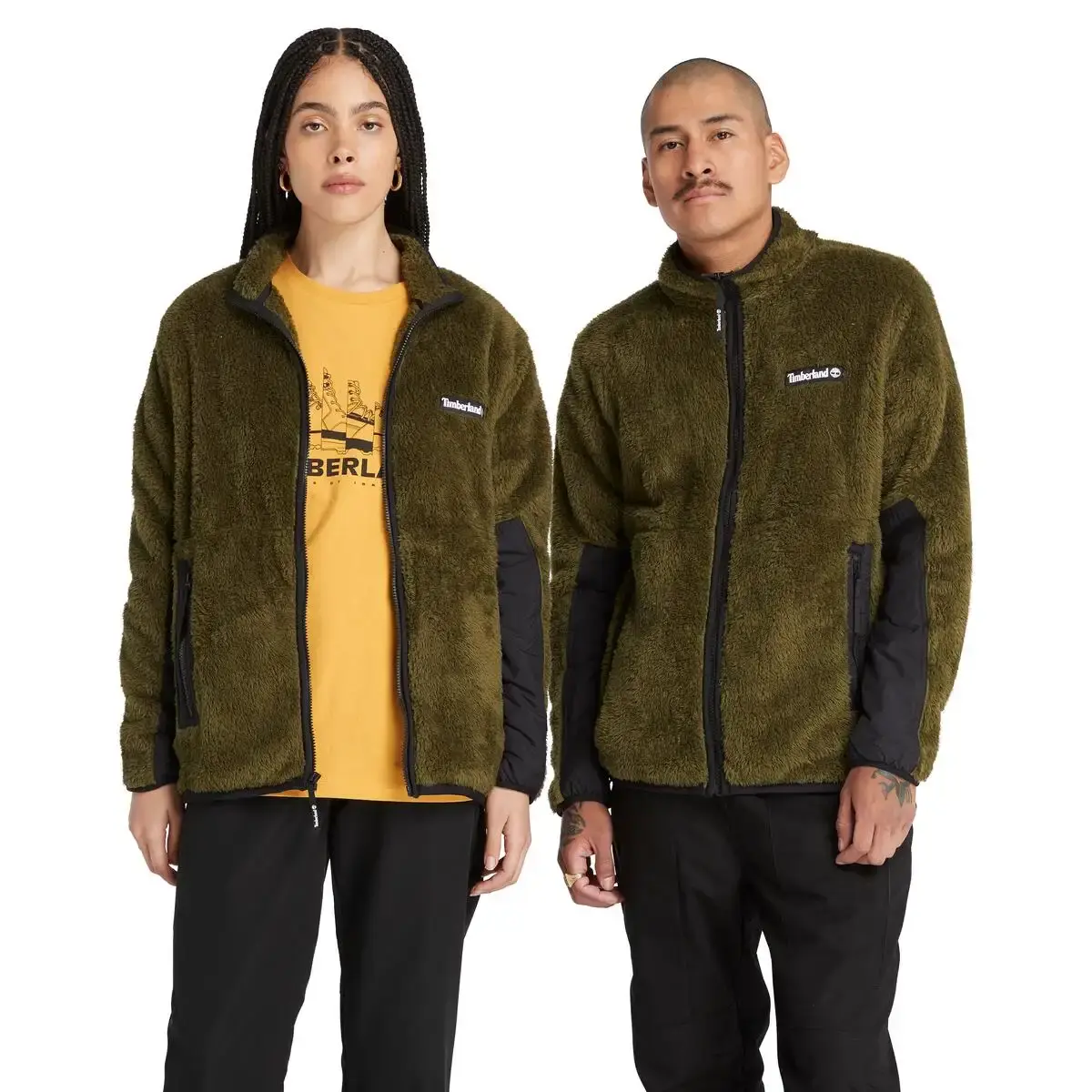 Timberland High Pile Fleece Jacket Yeşil Erkek Fermuarlı Üst